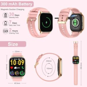 Smart Watch (Answer/Make Calls), 2.1" Smart Watches for Women 120+ Sport Modes Fitness Tracker with Sleep Heart Rate Monitor, Pedometer, IP68 Waterproof Women Fitness Watch for iOS Android Smartmatch - Image 7