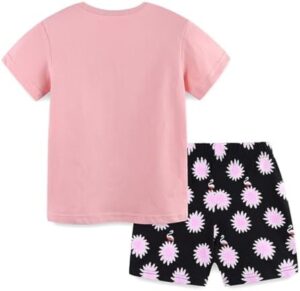 Girls Summer Outfits Toddler Girl Shorts Set Cotton Casual Short Sleeve Shirt and Shorts 2-7T - Image 2