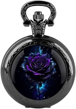 Retro Yang and Yin Dragon Design Glass Dome Quartz Pocket Watches for Women Men Watch Unique Pendant Necklace Jewelry Gifts