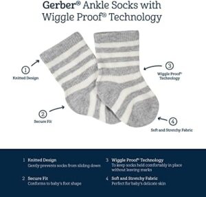 Gerber Unisex Baby 8-Pair Wiggle-Proof Sock - Image 6