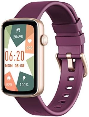 Smart Watches for Women Compatible with iPhone Android Phones, LYNN2 Women's Watch Fitness Tracker Watch Reloj para Mujer with Heart Rate Monitor Pedometer Sleep Tracker Waterproof Purple