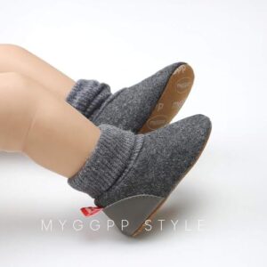 KIDSUN Newborn Infant Baby Boys Girls Fleece Booties Stay On Socks Soft Shoes Non Skid Winter Warm Christmas Slippers - Image 3