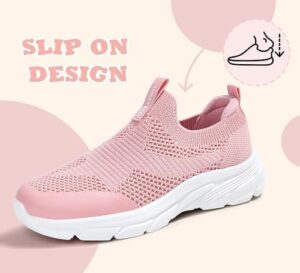 LUCKY STEP Boys Girls Slip On Sneakers Breathable Mesh Walking Shoes Lightweight Casual Running Athletic for Little Kids - Image 3