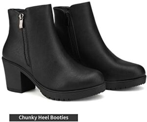 DREAM PAIRS Women's Ankle Boots Chunky Heel Platform Fall Heeled Short Booties Shoes - Image 2