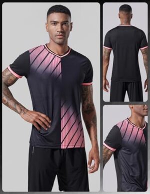 5 Pack Mens V-Neck Dry Fit T-Shirts, Active Athletic Short Sleeve Workout Tops, Performance Gym Tees (Available in Plus Size) - Image 4