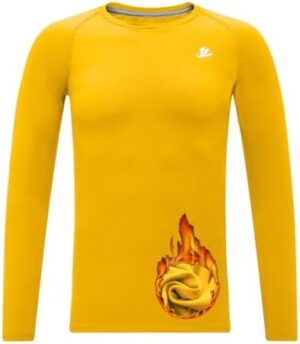 DEVOROPA Youth Boys Compression Thermal Shirt Long Sleeve Fleece Baselayer Soccer Baseball Undershirt