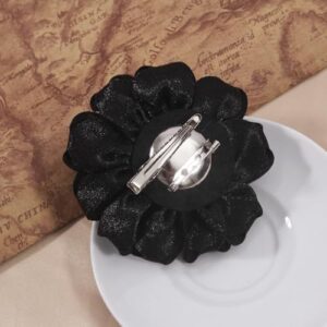 Camellia Flower Brooches and Pins for Women | Hat Pins for Women Flower Brooches for Women | Hair Pins for Women | Flower Pins for Clothes | Flower Hair Clips for Women | Lapel Pins for Women - Image 3