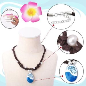 Princess Costume Accessories for Girls Kids Women-Flower Clips Necklace Anklet,Dress Up Accessories for Kids Adults - Image 3