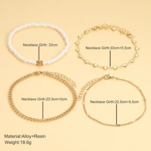 Fesciory Women Heart Anklet Adjustable Beach Layered Ankle Bracelets for Women Gold Alloy Foot Chain Jewelry - Image 7