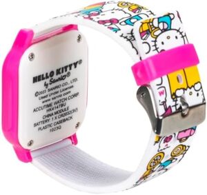 Accutime Hello Kitty Digital LED Quartz Kids Pink and White Watch for Girls with White Hello Kitty and Friends Band Strap (Model: HK4147AZ) - Image 6