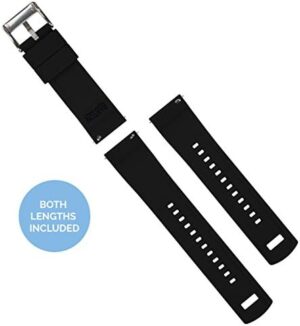 BARTON Elite Silicone Watch Bands - Quick Release - Choose Strap Color & Buckle Color (Stainless Steel, Black PVD or Gunmetal Grey) - 18mm, 20mm, 22mm & 24mm Watch Straps - Image 4