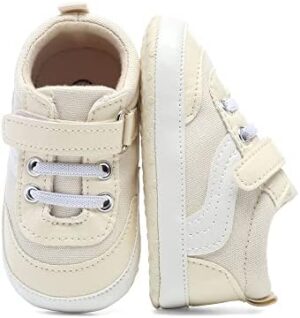 Baby Boys Girls Canvas Sneakers Toddler Non-Slip Soft Sole Newborn Infant Lightweight First Walker Crib Shoes for 0-18 Months - Image 6