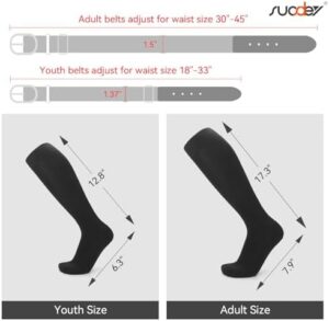 SUOSDEY Baseball Socks and Belt Combo Elastic Adjustable Softball Belt Socks for Youth and Adult Boys Girls Men Women - Image 6