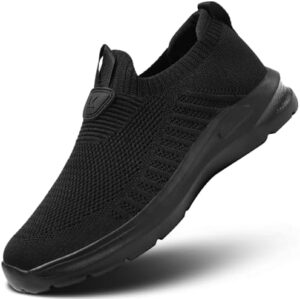 Men's Running Shoes Casual Slip on Walking Tennis Gym Sneakers Lightweight Breathable Mesh Workout Sports Soft Sole