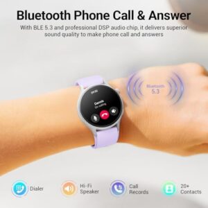 Fitpolo Smart Watch for Women,1.3" AMOLED Touchscreen Fitness Tracker, Make/Answer Calls, Heart Rate SpO2 Monitor, IP68 Waterproof, Sleep & Activity Tracking Smartwatch for Android Phones iPhone - Image 3