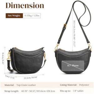 S-ZONE Leather Crossbody Bags for Women Small Purses with RFID Anti-theft Pocket Trendy Shoulder Bag Cute Handbags Satchel - Image 3