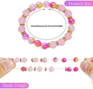 Dxhycc 24 Pieces Princess Bracelets Girls Beaded Bracelets Little Girls Costume Jewelry Set for Birthday Party Favors - Image 3