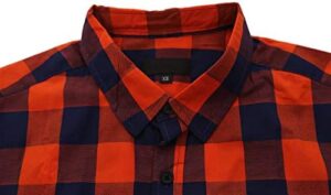 Mens Short Sleeve Cotton Casual Plaid Button Down Shirts Work Slim Fit Western Dress Shirt for Men - Image 2