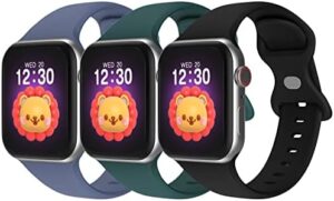 Bandkids 3 Pack Bands for Kids Apple Watch Band 38mm 40mm 41mm 42mm 44mm 45mm 49mm, Soft Silicone Sport Strap for iWatch 10 9 Ultra 8 7 6 5 4 3 2 1 SE