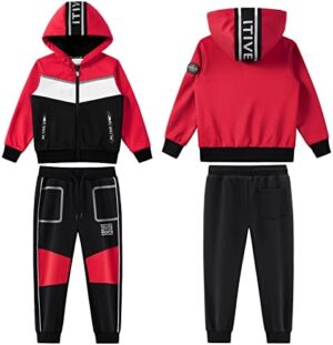 ANOTWENER Boys' Activewear Kids Clothes Tracksuit Sets Hoodies Sweatshirt and Sweatpants 2 Piece Outfits 2~8 Years - Image 3