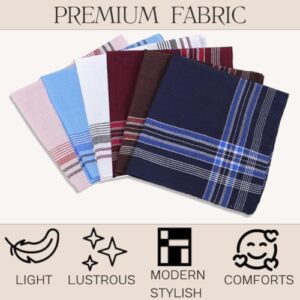 Men's Handkerchiefs 12 Pack Soft Handkerchiefs for Men Premium Assorted Mens Pocket Square Gents Hankies, Gifts for Men Women - Image 4