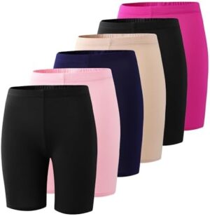 Girls Dance Shorts Kids Volleyball Bike Athletic Shorts Girls Compression Shorts for Gym Activewear for 4-12 Years