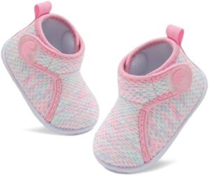 FEETCITY Lightweight Baby Sock Shoes Baby Walking Shoes Boys Girls Infant High-Top Shoes Baby BarefootShoes 12-18 Months