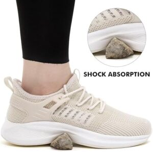 Womens Athletic Walking Shoes - Running Tennis Shoes Jogging Workout Lightweight Breathable Slip on Sneakers for Indoor Outdoor Gym Travel Work - Image 3