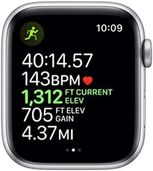 Apple Watch Series 5 (GPS + Cellular, 44MM) - Silver Aluminum Case with White Sport Band (Renewed) - Image 4