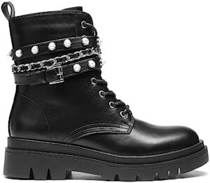 DREAM PAIRS Women's Fashion Platform Combat Boots Lace Up Lug Sole Goth Ankle Booties Shoes - Image 2