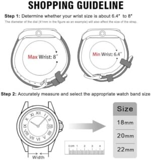 Ritche Christmas Gift Sailcloth Watch Band Quick Release Watch Strap Compatible with Samsung Galaxy Watch 6 Classic 43mm 47mm 40mm 44mmTimex / Seiko / Fossil / Citizen for Men Women, White Elephant Gifts, Stocking Stuffers for Men - Image 7