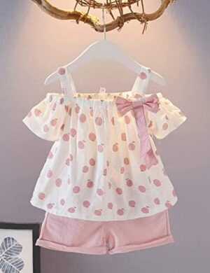 Hipea Toddler Baby Girls Summer Clothes Outfits Ruffle Camisole Spot Dot Tops and Casual Shorts Newborn Girl Clothing - Image 8