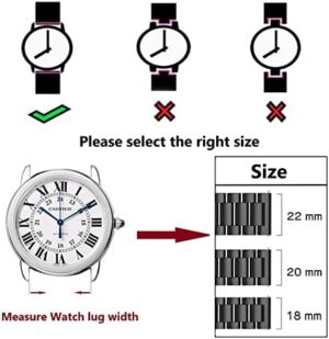 Moran Stainless Steel Watch Band Quick Release Replacement Metal Strap 20mm 22mm for Men Women - Image 5