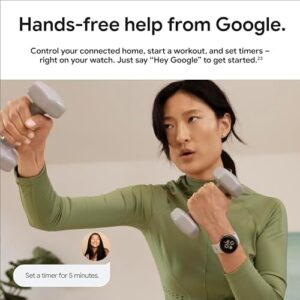 Google Pixel Watch 2 (Previous Model) with the Best of Fitbit - Heart Rate Tracking, Stress Management, Safety Features - Android Smartwatch - Champagne Gold Aluminum Case - Hazel Active Band - Wi-Fi - Image 13