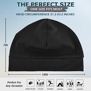 Headshion Cotton Skull Caps for Men Women,2-Pack Lightweight Beanie Sleep Hats Breathable Helmet Liner - Image 5