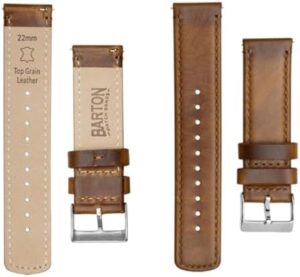 Barton Quick Release - Top Grain Leather Watch Band Strap - Choice of Width - 16mm, 18mm, 19mm, 20mm, 21mm 22mm, 23mm or 24mm - Image 5