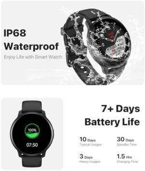 Smart Watch, HD Smartwatch for Men Women (Answer/Make Calls), Fitness Watch with 100+ Sport Modes, IP68 Waterproof/Heart Rate/Sleep Monitor, Activity Trackers for iOS/Android - Image 6