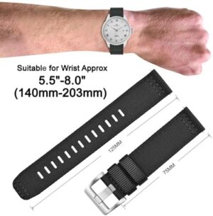 ANNEFIT Quick Release Watch Bands, Military Nylon Watch Strap for Men, Multiple Colors & Width (18mm, 19mm, 20mm, 22mm, 24mm) - Image 4