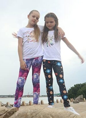 LUOUSE Girls' Leggings Full Length Comfy Pants Trousers 4-13 Years - Image 3