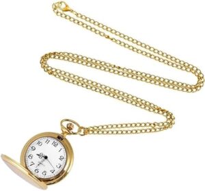 Set of 2 Classic Pocket Watch with Chain for Men and Women - Image 4