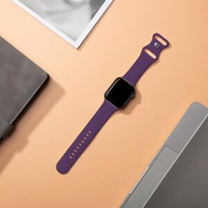 Sport Bands Compatible with Apple Watch Bands 42mm 44mm 45mm 46mm 41mm 38mm 40mm for Women Men, Soft Silicone Strap Compatible with iWatch Wristband Series SE 10 9 8 7 6 5 4 3 2 1 - Image 2