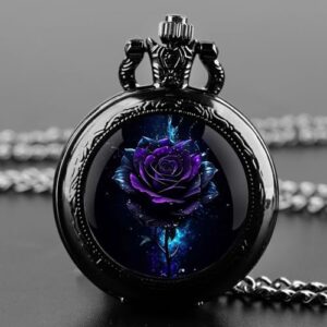 Retro Yang and Yin Dragon Design Glass Dome Quartz Pocket Watches for Women Men Watch Unique Pendant Necklace Jewelry Gifts - Image 2