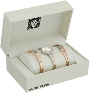 Anne Klein Women's Premium Crystal Accented Bangle Watch Set, AK/2245 - Image 2