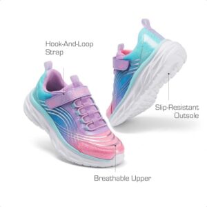 DREAM PAIRS Girls Shoes Sneakers Kids Tennis Shoes Sparkle ColorBurst Lightweight Running Casual Walking Shoes - Image 2