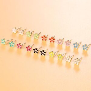 10 Pairs Hypoallergenic Sutd Earrings for Girls Sensitive Ears with Stainless Steel Post - Assorted Sytle and Vivid Color Earrings Set - Image 2