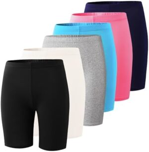 Girls Dance Shorts Kids Volleyball Bike Athletic Shorts Girls Compression Shorts for Gym Activewear for 4-12 Years