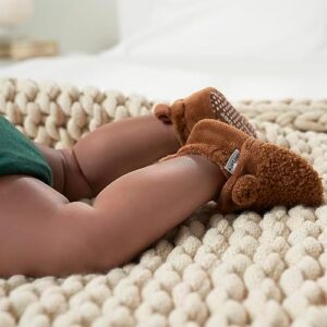 Gerber Baby Fleece Lined Non Skid Soft Slipper Booties with Ears - Image 5