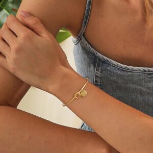 Turandoss Gold Initial Bracelets for Women - Dainty Gold Knot Letter A-Z Initial Bracelet for Women, Personalized Cuff Bangle Bracelet for Women, Gold Jewelry for Women - Image 6