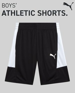 PUMA Boys' Active Shorts - Athletic Interlock Performance Breathable Quick Dry Basketball Shorts for Boys (Sizes: 4-20) - Image 2