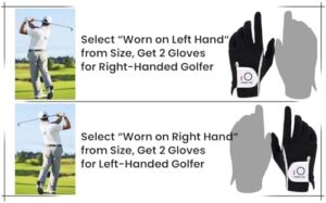 FINGER TEN Men's Golf Gloves for Right Left Handed Golfer Rain Grip Value 2 Pack, Golf Glove for Left or Right Hand Hot Wet Weather No Sweat Black Gray White Blue - Image 6